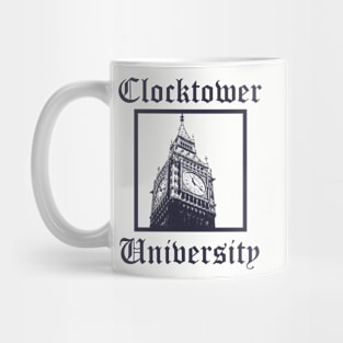 Clocktower University Shirt (Dark text, Classic style) Mug